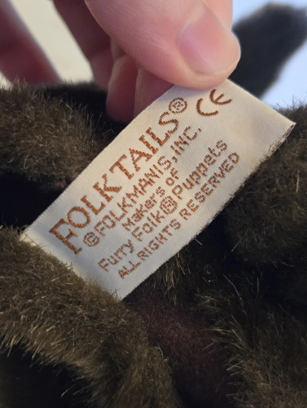 Folkmanis Puppets Brown Plush Bunny Rabbit Stuffed Animal